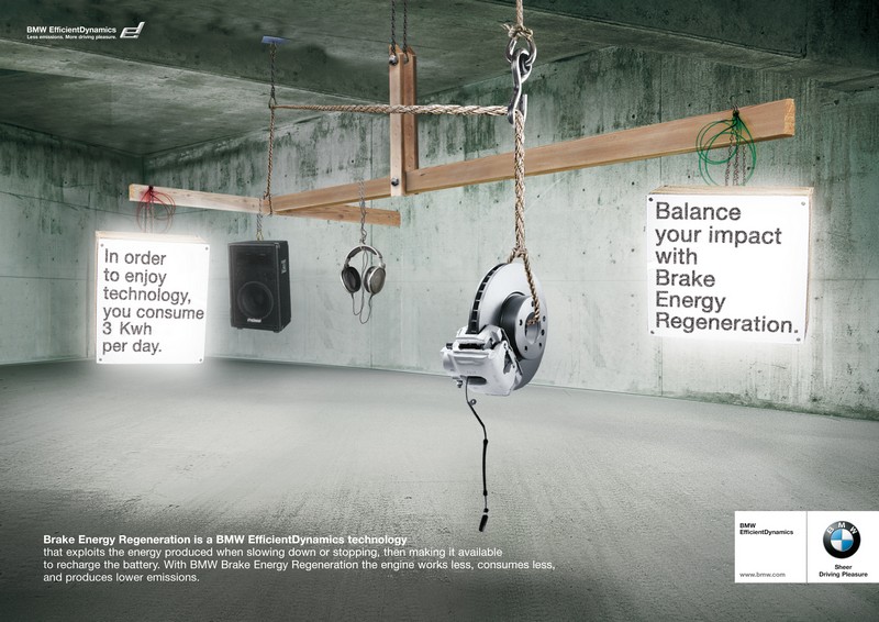 pubblicit&agrave; bmw efficient dynamics copywriter