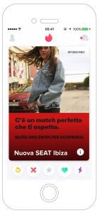 Nuova SEAT Ibiza FR Pubblicità Tinder