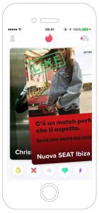 SEAT Ibiza Pubblicità Tinder