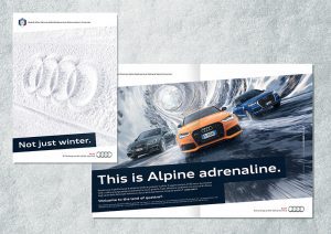pubblicità audi alpine adrenaline