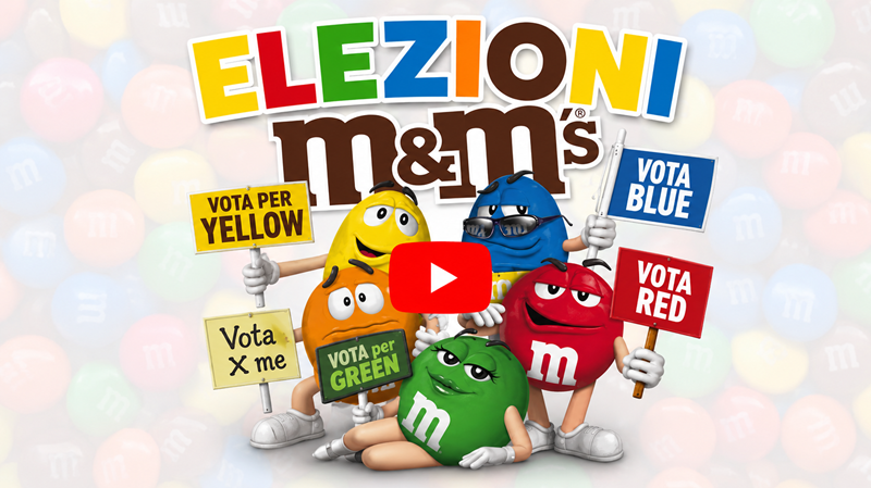 pubblicità elezioni m&m's